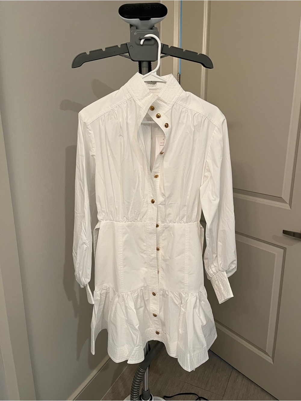Zimmermann Fit and Flare Belted Mini Dress